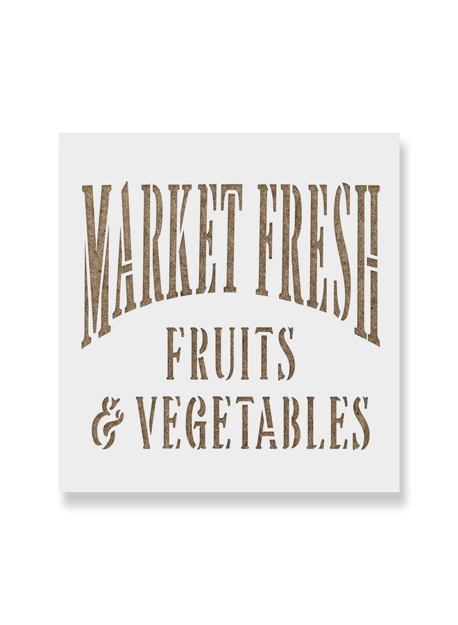 Stencil Revolution Market Fresh Stencil Template for Walls and Crafts - Reusable Stencils for Painting in Small & Large Sizes - Image 1