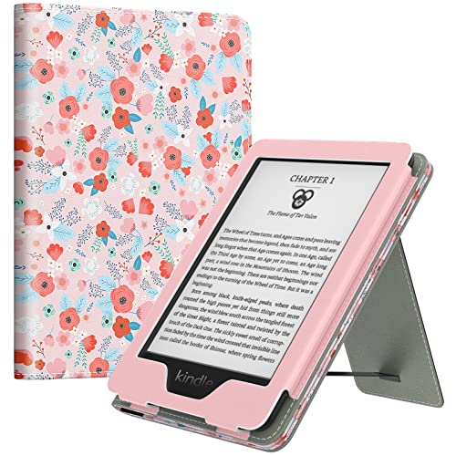 MoKo Case for All-New 6" Kindle(11th Generation, 2024/2022 Release)/(10th/8th Gen, 2019/2016), Ultra Lightweight PU Shell Cover with Auto Wake/Sleep for Kindle 2024, Spring Pink - Image 1