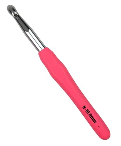 Mdoker Extra Long Crochet Hooks,Large Size N/P/15(10.0mm) Crochet Needles,Ergonomic Grip Soft Handles for Handmade DIY Crocheting,Perfect for Arthritic Hands - Image 1