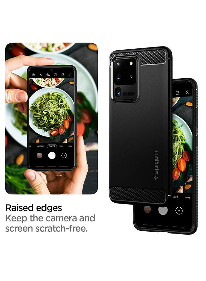 نيبمينينت غطاء حماية راجد آرمور لهاتف سامسونج جالاكسي S20 ألترا أسود غير لامع - Image 3