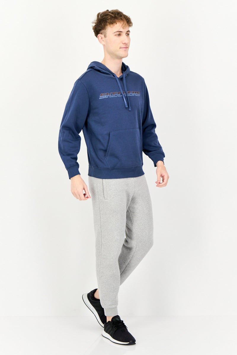 SKECHERS Men Sportswear Fit Long Sleeves Outdoor Hoodie, Slate Blue  - Image 4
