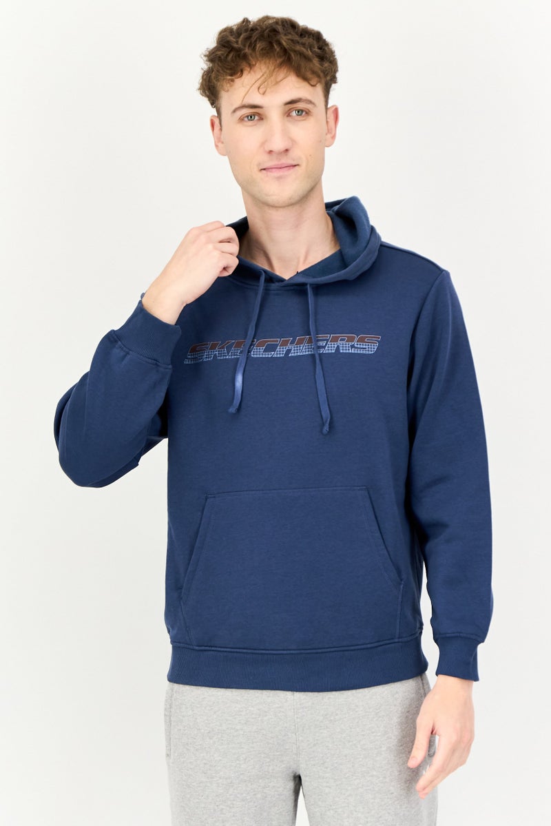 SKECHERS Men Sportswear Fit Long Sleeves Outdoor Hoodie, Slate Blue  - Image 1