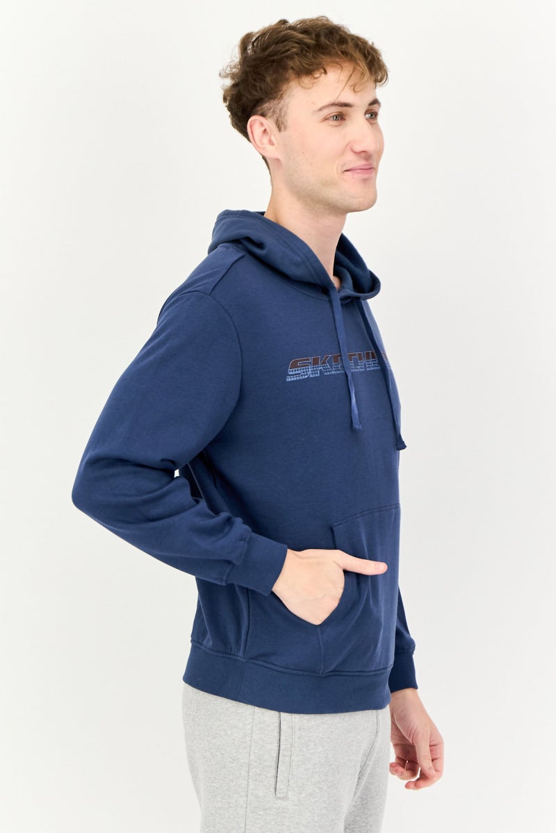 SKECHERS Men Sportswear Fit Long Sleeves Outdoor Hoodie, Slate Blue  - Image 2