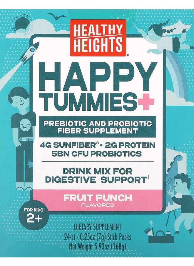 Happy Tummies+ For Kids 2+ Fruit Punch 24 Stick Packs 0.25 oz (7 g) Each - pzsku/Z470C1B76D56C8D260C7BZ/45/_/1728489487/c664766f-4eb5-49c1-ab05-3bb111cb4233