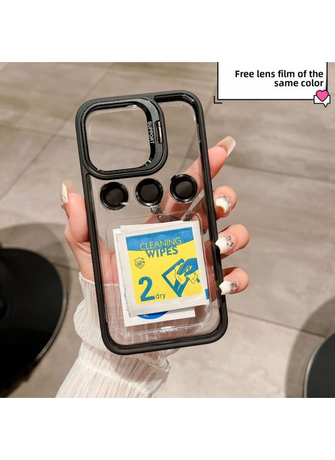 Generic Creative Invisible Stand For Iphone 15 Pro Max Case Suitable For Iphone Camera Film Transparent Digital Computer/For Iphone Protective Cover-Color:Black-Applicable Model:For Iphone13  - Image 1