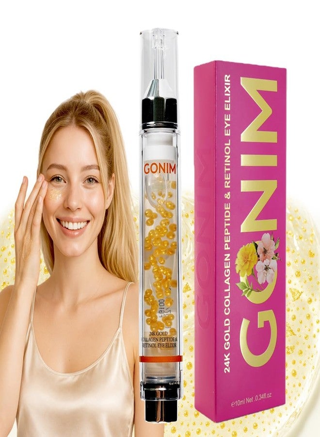 GONIM Eye Gel with Caffeine & Niacinamide, Hydrating Under Eye Gel Serum with Collagen Peptides & Retinol for Fine Lines, Dark Circles and Puffiness, Reduce Wrinkles, Hydrating Gel Base, 0.34oz/10ml - Image 1
