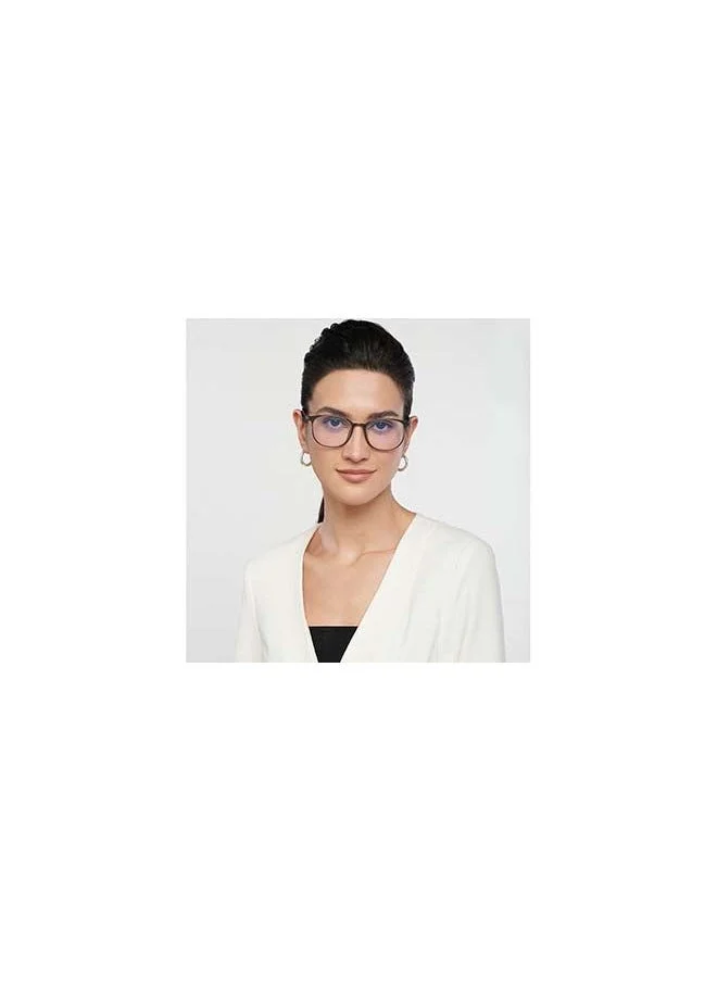 لينسكارت بلو نظارات كمبيوتر مستديرة زيرو باور بلو كت ومضادة للانعكاس LB E13528 - مقاس العدسة: 51 مم - رمادي