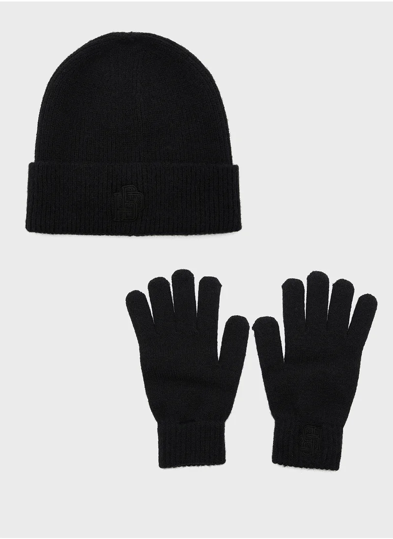 جاك اند جونز Essential Beanie & Hand Gloves Set