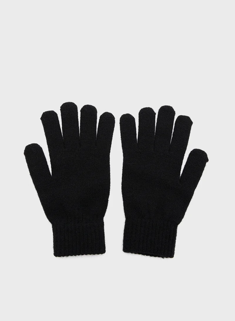 جاك اند جونز Essential Beanie & Hand Gloves Set