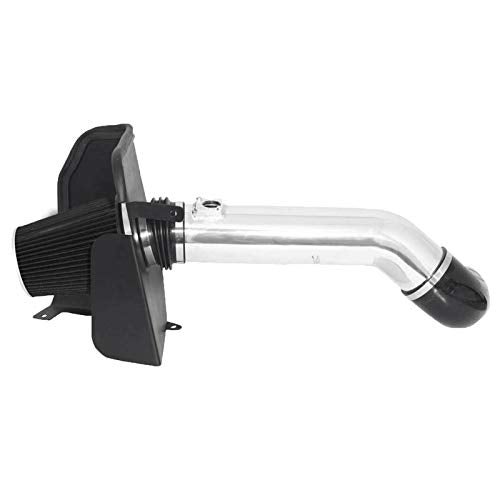 OBUYTO 4 Inch Cold Air Intake Filter Kit & Heat Shield for 2009-2014 Silverado 1500 GMC Sierra 1500 Yukon Cadillac Escalade ESV EXT (Silver & Black) - Image 1