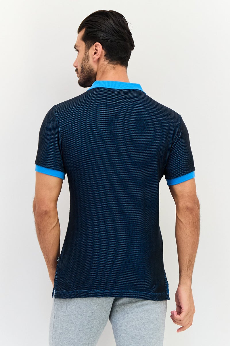 PUMA Men Sportswear Fit Short Sleeves Outdoor Polo Shirt, Navy - Image 3