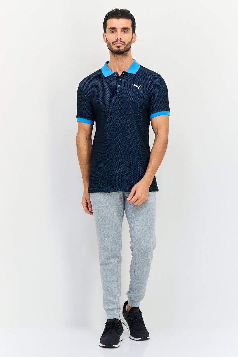 PUMA Men Sportswear Fit Short Sleeves Outdoor Polo Shirt, Navy - Image 4