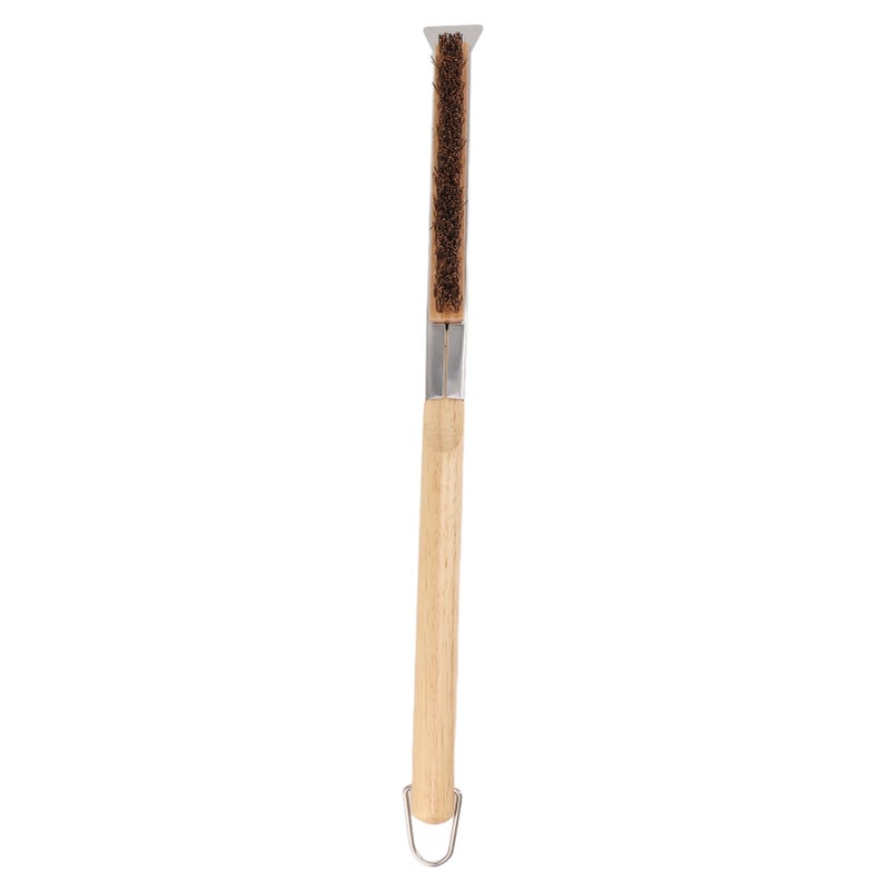 Pizza Oven Brush with Scraper Detachable Wooden Handle Coconut Fiber Pizza Stone Cleaning Brush for Outdoor Pizza Oven Accessories - Image 5