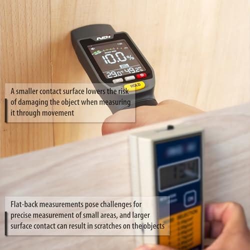 NDI 6 in 1 Non-invasive Moisture Meter Pinless Humidity Sensor Drywall/Gypsum Board/Cement Board/Cork/Hardwood/Mildew Index - Image 4