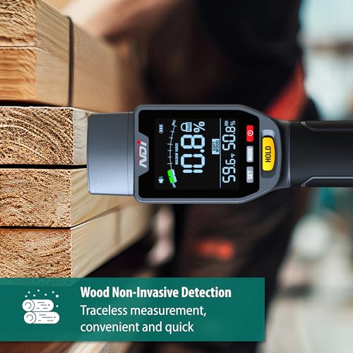 NDI 6 in 1 Non-invasive Moisture Meter Pinless Humidity Sensor Drywall/Gypsum Board/Cement Board/Cork/Hardwood/Mildew Index - Image 5