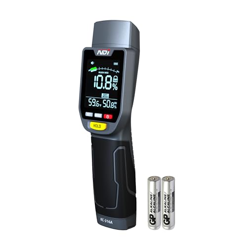 NDI 6 in 1 Non-invasive Moisture Meter Pinless Humidity Sensor Drywall/Gypsum Board/Cement Board/Cork/Hardwood/Mildew Index - Image 1
