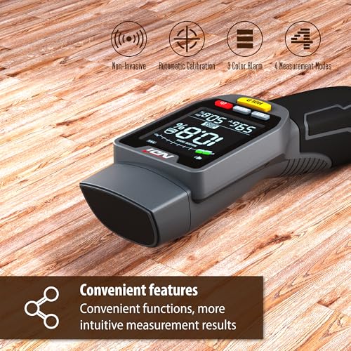NDI 6 in 1 Non-invasive Moisture Meter Pinless Humidity Sensor Drywall/Gypsum Board/Cement Board/Cork/Hardwood/Mildew Index - Image 2