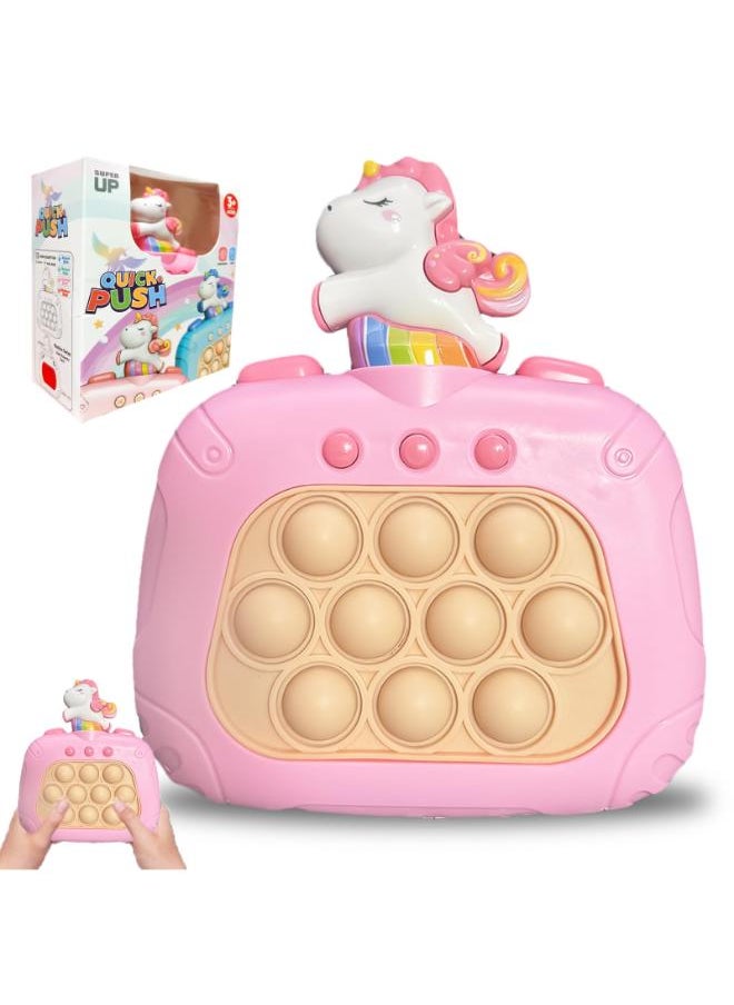 Generic - POJZIUY Upgrade Pop Fidget Console Game Pro Toys, Light Bubble Puzzle Toys for Autism Kids Decompression, Ectronic Handheld Push Up Sensory Machine Games for 3-7 8-12 Years Old (Unicorn (Unicorn) - Image 1