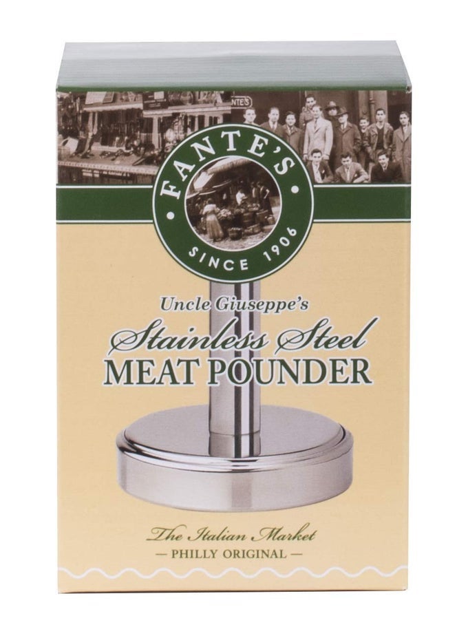 FANTES MEAT POUNDER STAINLESS STEEL 5INCHES TALL WITH 325INCH POUNDING SURFACE THE ITALIAN MARKET ORIGINAL SINCE 1906 1 EA
