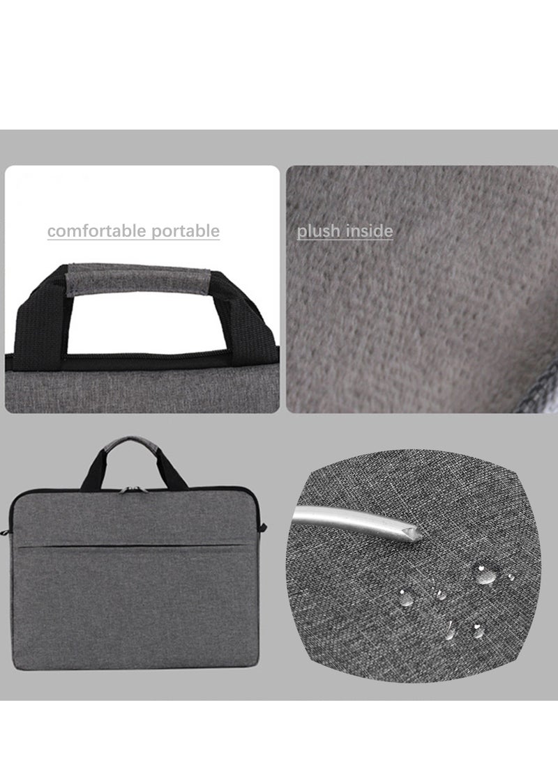 Strapless Laptop Sleeve,15.6 Inch Water Resistant Durable Computer Carrying Case,15.6 inch for HP, Dell, Acer Aspire, Asus Notebook, Laptop Protective Case with Pocket,Handle（Gray） - Image 4