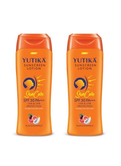 Yutika Sunscreen Lotion Spf 30 Pa+++ With Uva & Uvb Protection Sunscreen For Women And Men Sun Cream For All Skin Types 100Ml (Pack Of 2)  - Image 1