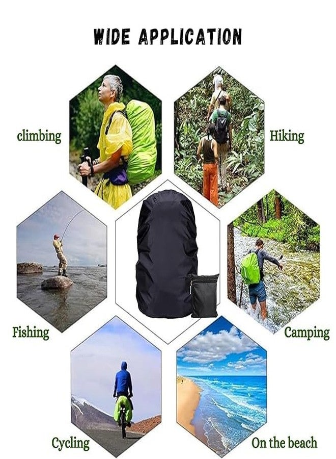 POPLEY Waterproof Bag Cover Rain Cover for Backpack Bags, Rainproof Dust Proof Protector Elastic Adjustable for Trekking & Laptop, School Bag Cover, Luggage Bag Cover with Pouch Free Size - Image 3
