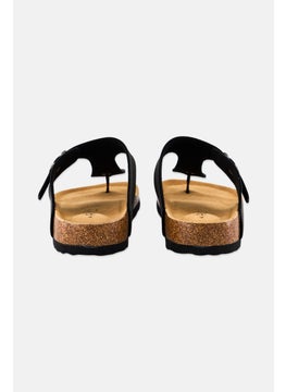 Algspar Men Cork Slip On Sandals, Charcoal Black  - Image 2