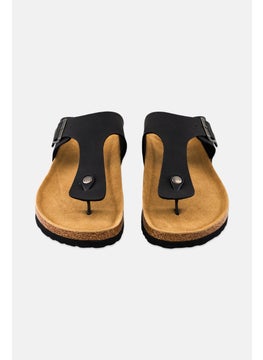 Algspar Men Cork Slip On Sandals, Charcoal Black  - Image 4