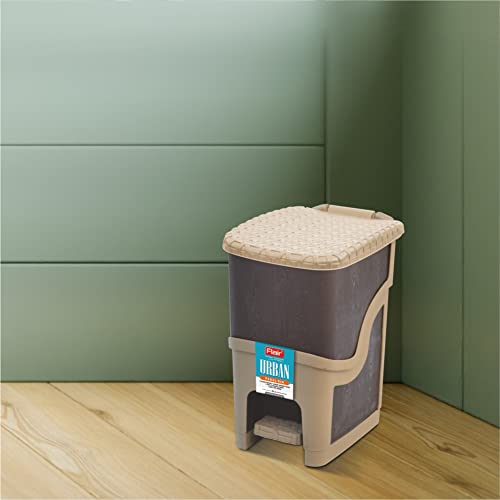 FLAIR Urban Pedal Bin – 9.5L, BPA-Free Food Grade Plastic Dustbin & Foot Pedal – Hands-Free, Durable & Easy to Clean – Durable Plastic Trash Can for Home, Kitchen & Office (Brown) - Image 5