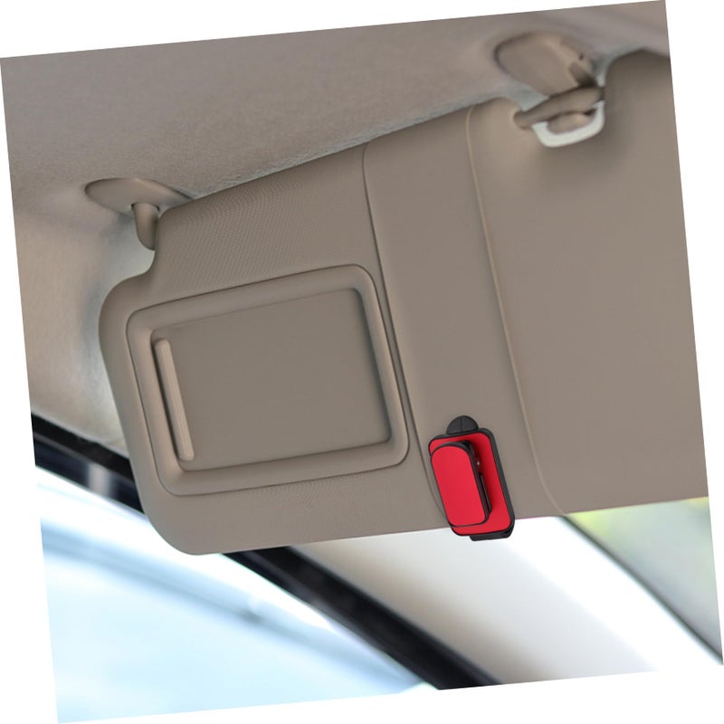 Multi Functional Car Visor Sunglasses Holder Clip Eyeglass Mount Ticket Organizer - Image 5