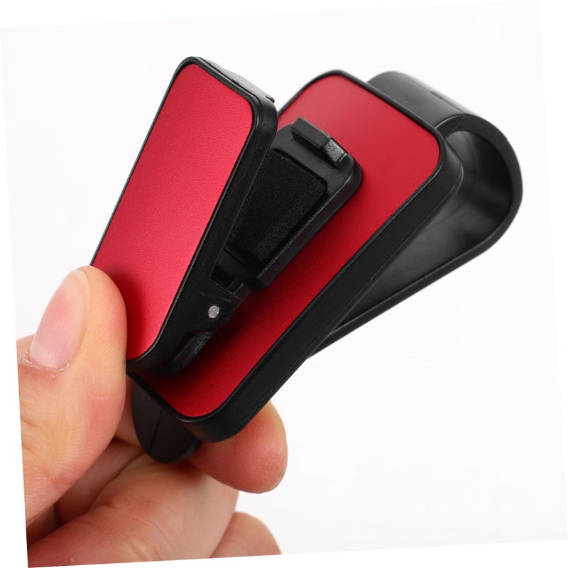 Multi Functional Car Visor Sunglasses Holder Clip Eyeglass Mount Ticket Organizer - Image 4