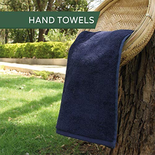 HEELIUM Bamboo Hand Towel | Ultra Absorbent & Anti-Bacterial | 3X Softer Than Cotton Towels | 65 X 40 cm - 600 GSM | Pack of 2 - Blue, Teal - Image 5
