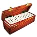Marion Domino Double Six Two Tone Red  White Jumbo Tournament Professional Size with Spinners in Dovetail Sheesham Wood Box - Image 3