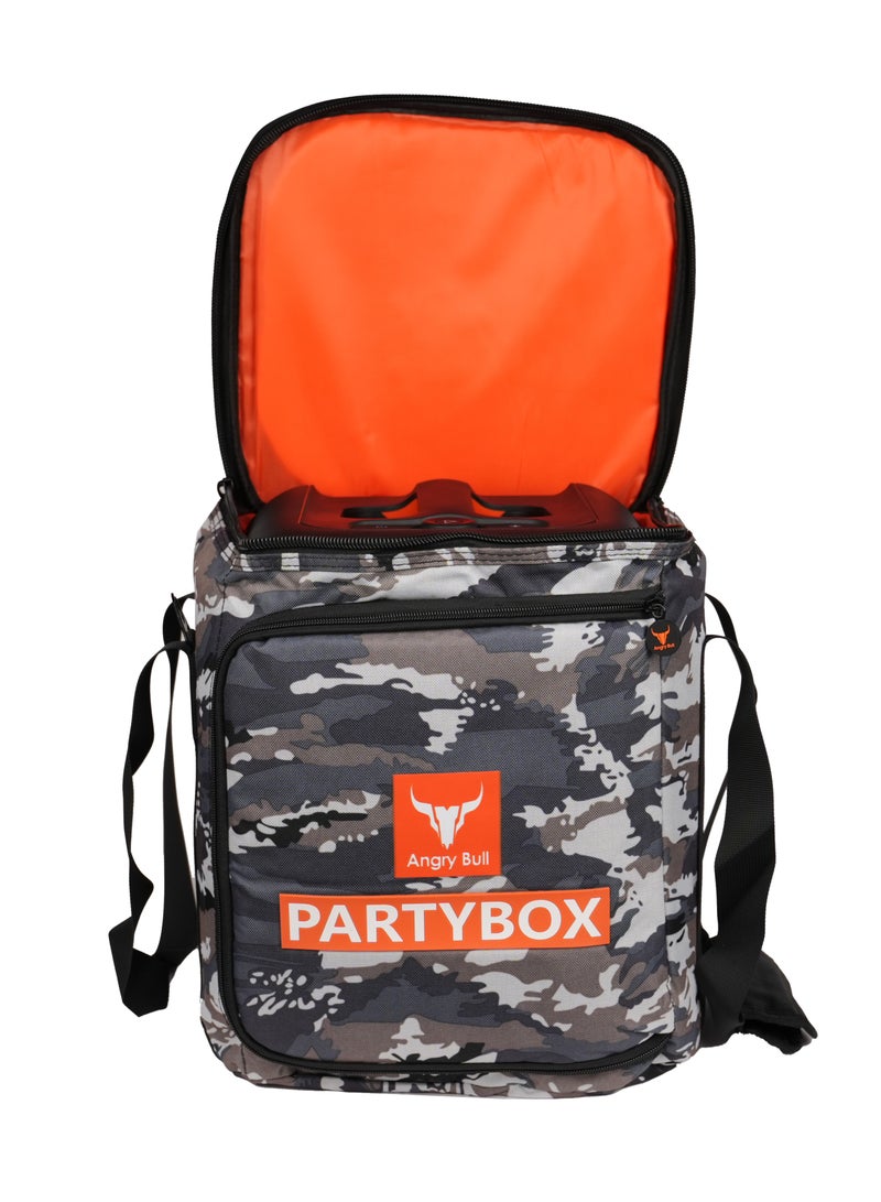 Angry Bull Speaker Bag Safety Carrying Storage Case with Shoulder and Handy Strap Travel Bag for JBL Encore Essential - ARMY F  - Image 4