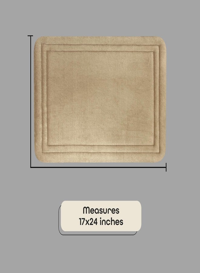 Achim Memory Foam Bathroom Rugs - 17 x 24 Inch (Elle Tan) - Ultrasoft Non Slip Bath Mat for Bathroom Floor, Shower, Bedroom & Kitchen - Quick Dry Washable Dense Memory Foam Bath Mat Shower Rug - Image 4