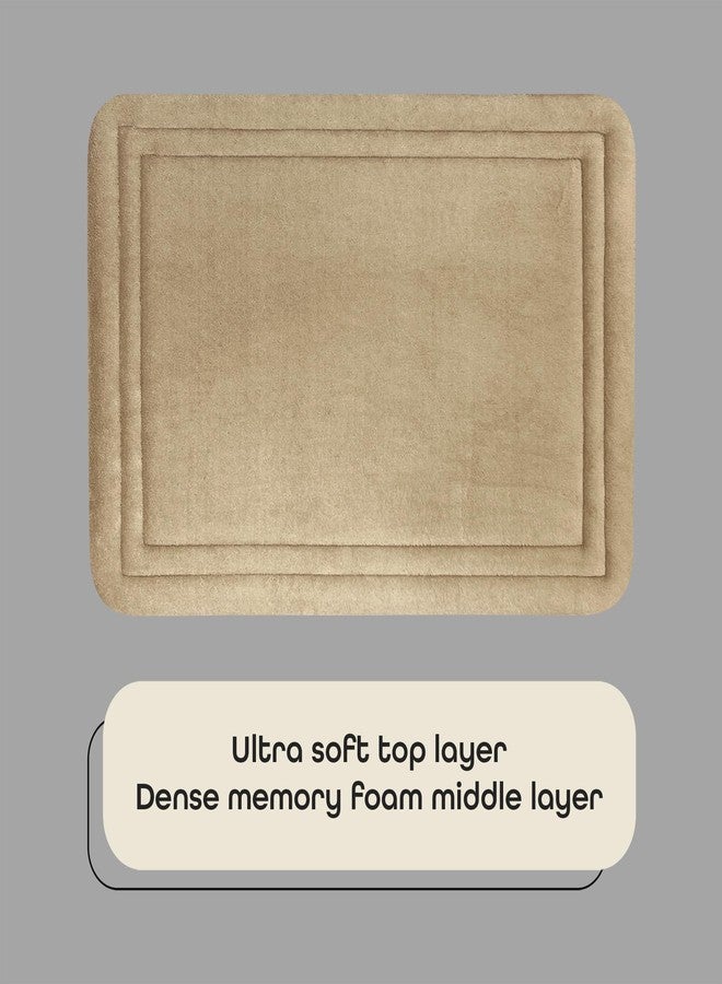 Achim Memory Foam Bathroom Rugs - 17 x 24 Inch (Elle Tan) - Ultrasoft Non Slip Bath Mat for Bathroom Floor, Shower, Bedroom & Kitchen - Quick Dry Washable Dense Memory Foam Bath Mat Shower Rug - Image 3