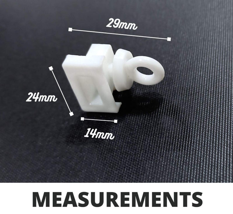 FAPBADRI Heavy End Cap/Lock for C Channel/Curtain Track - Colour: White - Material: Plastic - 10 Pieces - Image 3