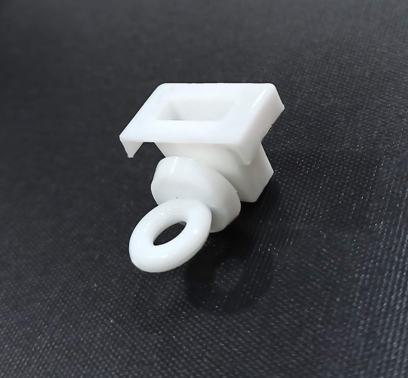FAPBADRI Heavy End Cap/Lock for C Channel/Curtain Track - Colour: White - Material: Plastic - 10 Pieces - Image 1