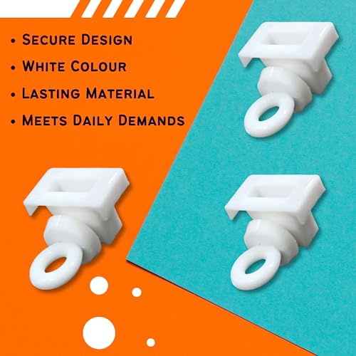 FAPBADRI Heavy End Cap/Lock for C Channel/Curtain Track - Colour: White - Material: Plastic - 10 Pieces - Image 4