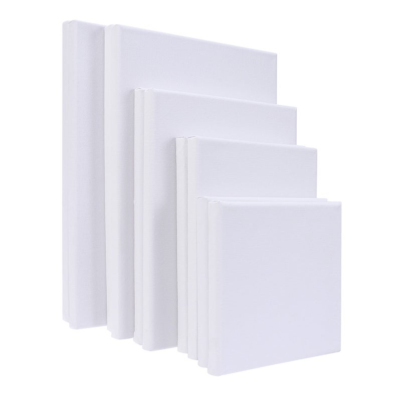 10PCS Wood Painting Frame Cotton White Stretched Canvas Frame for Drawing Painting DIY - Image 1