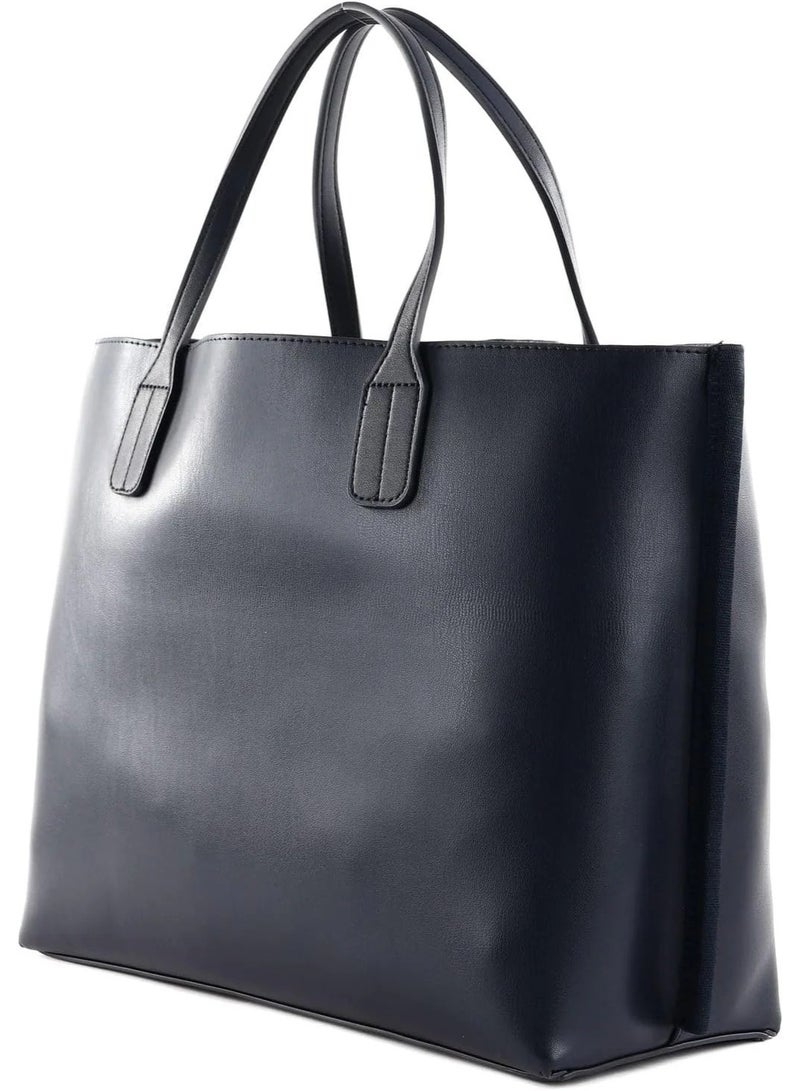 Tommy Hilfiger Jewel Tommy Hilfiger Iconic Logo Detail Textured Tote Bag – Black - Image 5