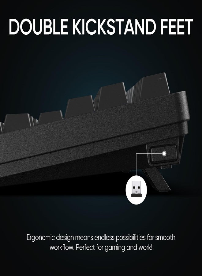 ARZOPA Wireless Mechanical Gaming Keyboard, 87 Keys RGB Backlit Gasket Mount PC Gaming, Compact Hot-Swappable Mechanical Keyboard, Sound Absorbing Pads, Custom Switch-K87 - Image 4