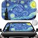 Tavaleu Car Windshield Sun Shade Reflective Sunshade Blocks UV Rays Keep Car Interior Cool Front Foldable Windshield for Hatchback Truck SUV MPV 63x32 inches - Image 2