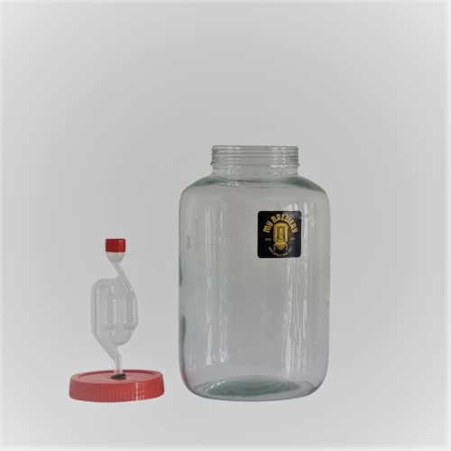 MyBrewery 4000ml Glass Fermenter with Airlock and Grommet, AIRTIGHT for fermentation (4 Litre) - Image 2