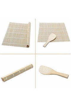 Cool Baby Simple wind sushi bamboo pad roller pad and wooden spoon production of rice tools, Japanese cuisine configuration  - Image 4