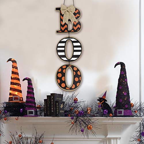 LaZimnInc BOO Wall Sign - Halloween Door Decor, Festive Wall Hanging - Image 4