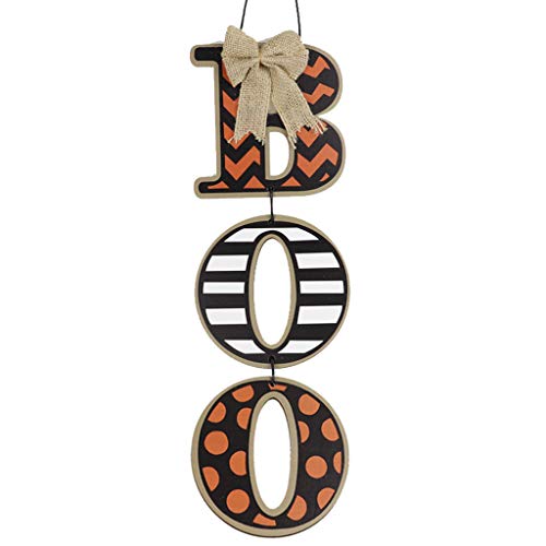 LaZimnInc BOO Wall Sign - Halloween Door Decor, Festive Wall Hanging - Image 1