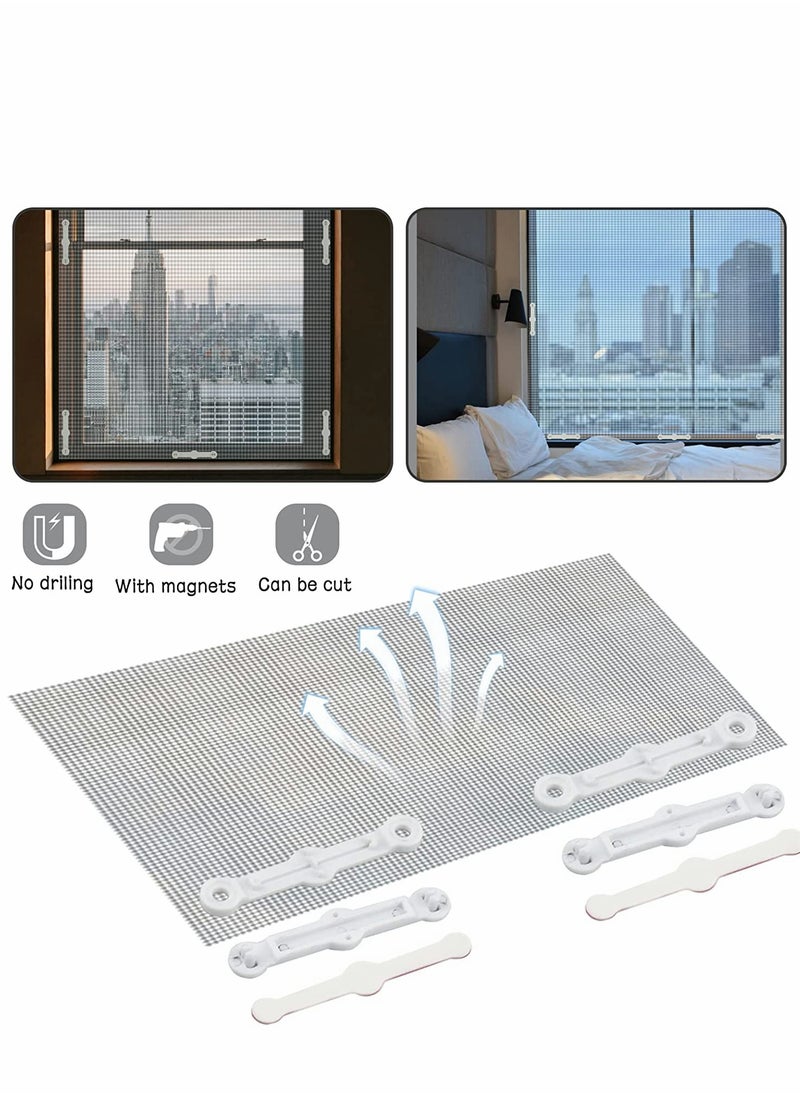 Excefore Self Adhesive Strip Set for DIY Fly Nets 12Pcs Screen Fixing Clip with for Screen Door Curtain Clip Mosquito Net Insect Mesh Tool DIY Installation  - Image 3