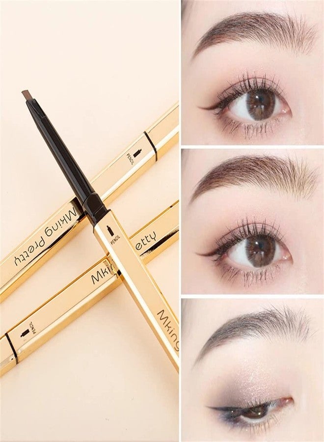Digital Shoppy Double Head Eyebrow Pencil Long Lasting Waterproof Eye Brow Pen Tint Mascara Enhance Cosmetics Beauty Women Makeup (Black(#01)) - Image 5