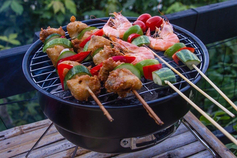 Whitecloud TRANSFORMING HOMES Whitecloud TRANSFORMING HOMES Combo of BBQ Round Shape Tandoor 1793 Sticks Heavy Stainless Steel 17914 265X265X20CM  - Image 4